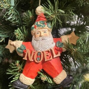 Festive Red Santa Noel Ornament